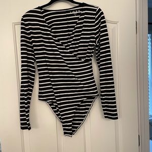 Striped bodysuit